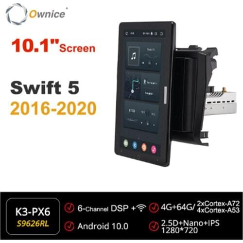 10.1 Inch 1280*720 Ownice Android 10.0 Car Radio forSuzuki Swift 5 2016 - 2020 Auto Multimedia Video Audio Auto Rotatable