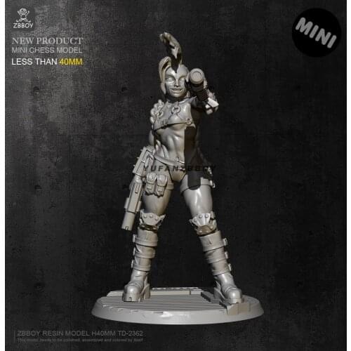 40mm Resin model kits Female bandit figure self-assembled TD-2362