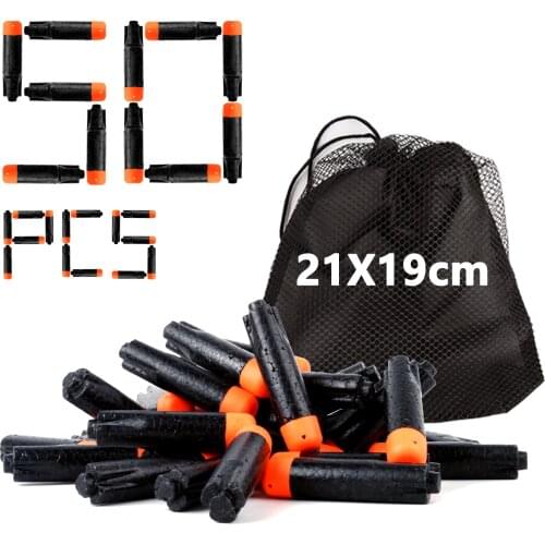 50PCS Refill Darts For Nerf Blasters for Toy Gun with Net Package Compatible Bullets for Ultra Nerf Accessories Foam Ammos Gift