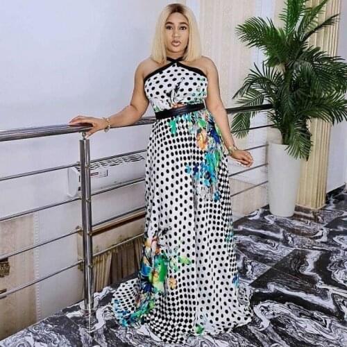 African Dresses For Women 2021 Summer Sleeveless New Africa Clothes Dashiki Patchwork Ankara Bazin Traditional Robe Maxi Dress
