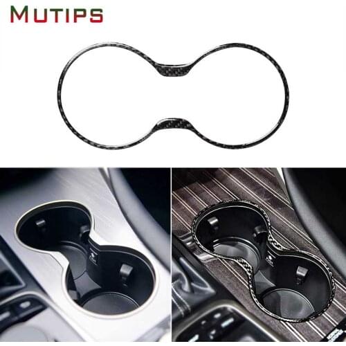 Mutips Car Water Cup Holder Panel Frame Trim Cover Carbon Fiber Sticker Accessories Auto For Lexus RX300 270 200T 450H 2016-2019