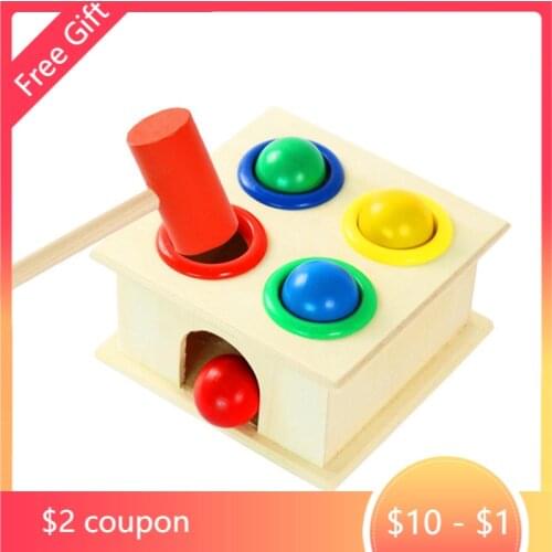 Baby toys percussion platform Montessori color ball early childhood educational toys hand-eye coordination sensory toy for child