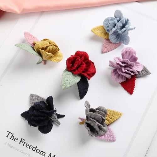 DIY Craft Felt Ribbon Hair Flowers leaves Bows Appliques DIY Craft Wedding Decoration