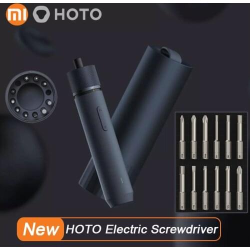 Xiaomi HOTO 1500mAh Electric Screwdriver Portable Rechargeable Integrated Screw Driver High-quality 12Pcs 50mm S2 Screw Bits