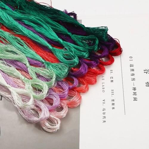 Hot 7/8pcs Silk Thread Embroidery Thread Spiraea Embroide Silk Line DIY Hand Embroidery Floss Cross Stitch Thread Sewing Supplie