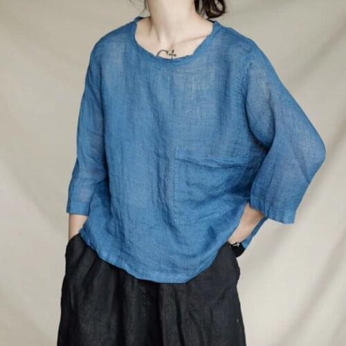 Grace Mint Linen Blouses