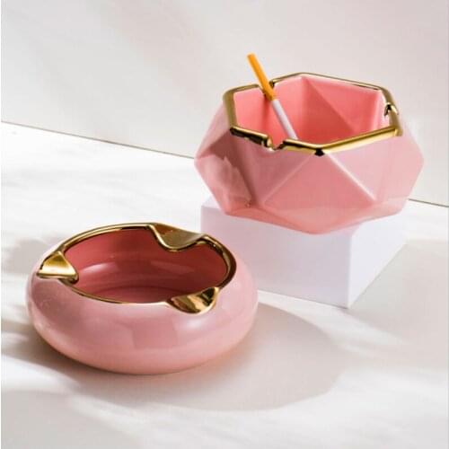 European style creative individuality retro green Phnom Penh ceramic ashtray luxury household large ornaments simple fashion