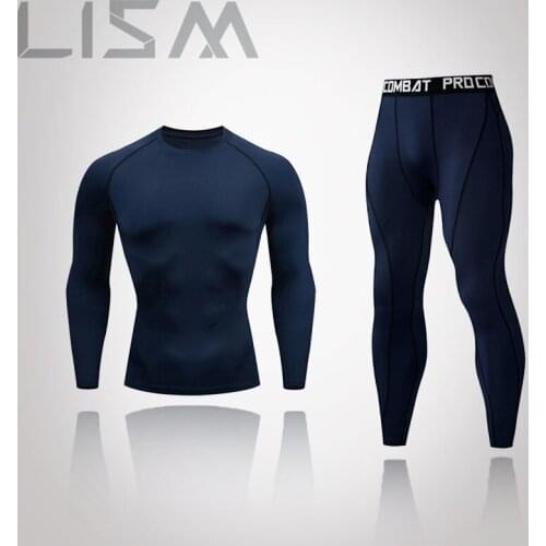 Man Compression Sports Suit Quick Drying Perspiration Fitness Training MMA Kit Rashguard Male Sportswear Jogging Running Clothes