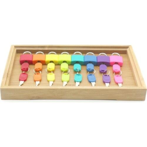 Colorful Montessori Locks Keys Set Children Early Learning Educational Preschool Sensory Toys Kit