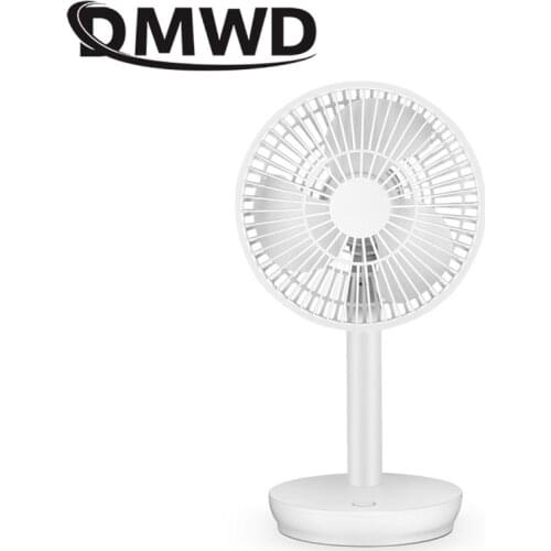DMWD Mini USB Fan Desk Portable Handheld Cooling Fans Rechargeable 2000mAH Summer Handy Air Cooler 4 Gears