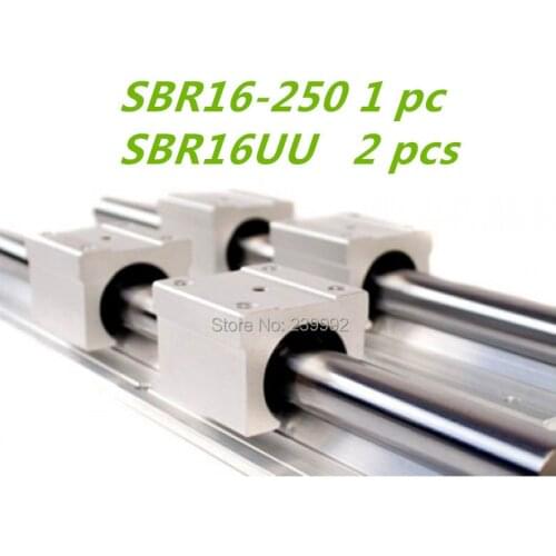 Wholesale for 1 pcs SBR16-L250mm linear guide+2 pcs SBR16UU linear bearing block for CNC Parts