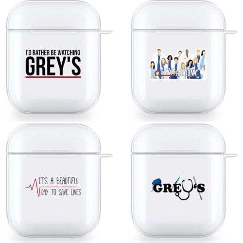 Day To Save Lives Greys Anatomy Clear Cases For Apple Airpods 1 2 Earphone Bluetooth Wireless Cover For Airpods 2 1 Coque