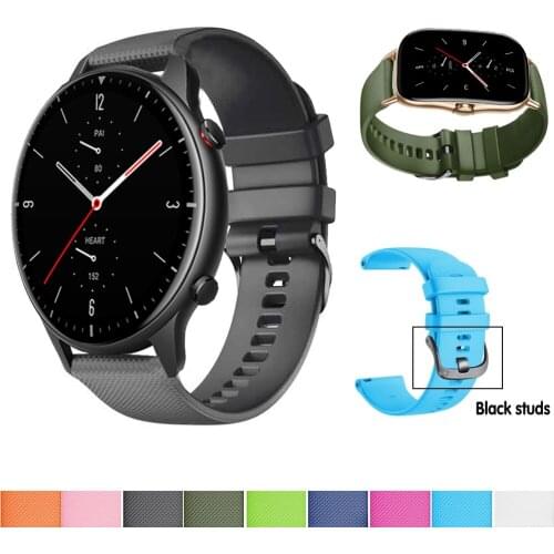 For xiaomi huami Amazfit GTR 42/47mm smart watchstraps Silicone bands bracelet For Amazfit GTS 2/Amazfit Bip S/GTR 2 Replacement