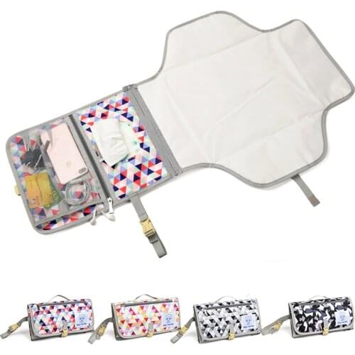 Foldable Baby Changing Mat Washable Waterproof Mattress Reusable Travel Changing Pad Covers Diaper Infant Nappy Bag