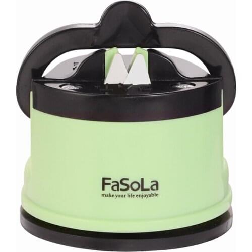 FASOLA Kitchen Sharpener Knife Scissors Blade Grinder Stone Knives Sharpening Tool Sharpening Machine with Suction Pad