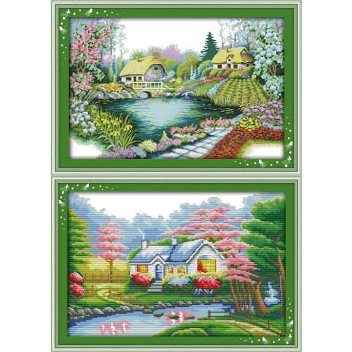 Everlasting Love Beautiful Homeland Chinese Cross Stitch Kits Ecological Cotton Stamped Printed DIY New Christmas Decorations