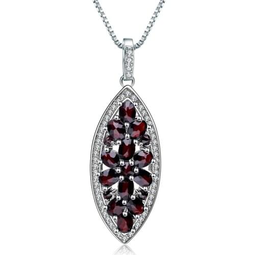 Gems Ballet 1.93Ct Natural Black Garnet Vintage Pendant 925 Sterling Silver Necklaces & Pendants for Women Fine Jewelry