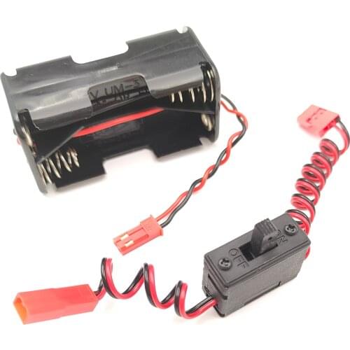 1/10 1/8 RC On/Off Switch JST Connector 6V Receiver Box RC light Nitro Power Box Battery Box RC FS JLB HSP Car Airplanes Boat