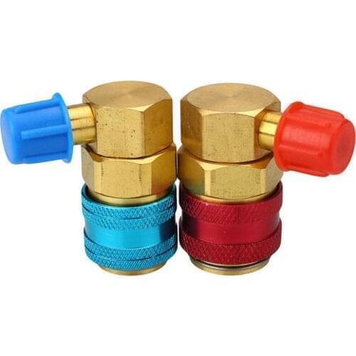 1Pair Car Auto Freon R134A High Low Auto Adapter Connector Quick Coupler Auto Air Condition Adjustable Conditioning Refrigerant
