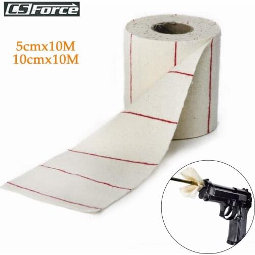 10M Gun Cleaning Cloth Patches 5cm/10cm Wide DIY Cleaning Cotton Cloth for Rifle Handgun Pistol Shotgun Hunting Gun Cleaning Kit