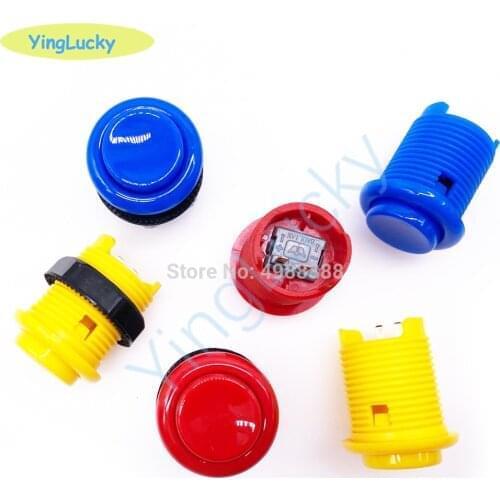 10pcs 28mm American Button Spiral Arcade Buttons 28mm Mount Hole American Happ Button Rettro Game Machine Accessories