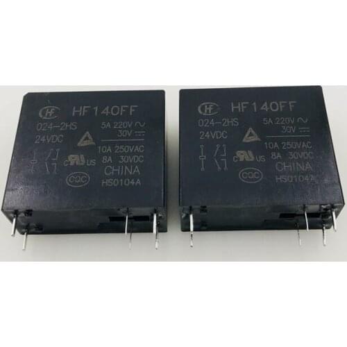 10PCS/lot Medium Power Relay JZX-140FF HF140FF-005-2HS HF140FF-012-2HS HF140FF-024-2HS 6PIN 10A Two groups always open