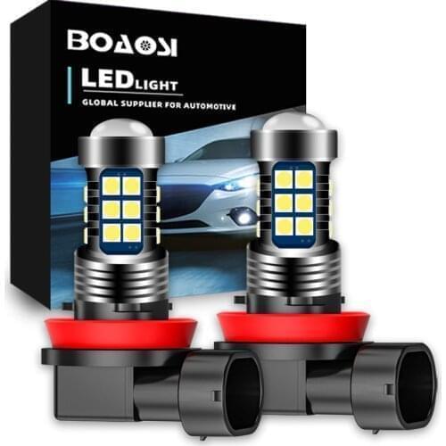 2x H11 LED HB4 9006 Car LED H8 fog Light W5W Bulb H7 3030SMD 3600LM 12V Auto Driving Running Lamp White 6500K