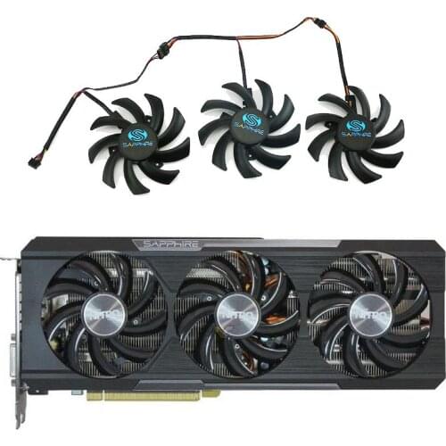 3PCS 85MM 4PIN R9 290X/390/390X GPU FAN For Sapphire R9-290X R9 390 8G NITRO R9 390X 8G D5 Tri-X Video card Replacement Fans