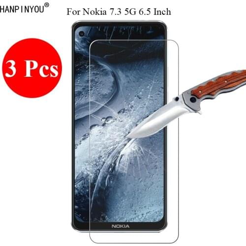 3 Pcs/Lot New 9H 2.5D Tempered Glass Screen Protector For Nokia 7.3 5G 6.5" Protective Film + Cleaning Tools
