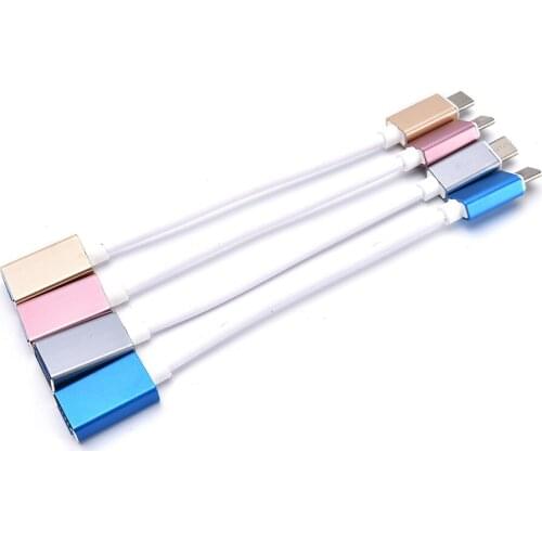 4 Colors USB 3.1 Type C Male to USB 3.0 Female OTG Data Cable Connector 17cm