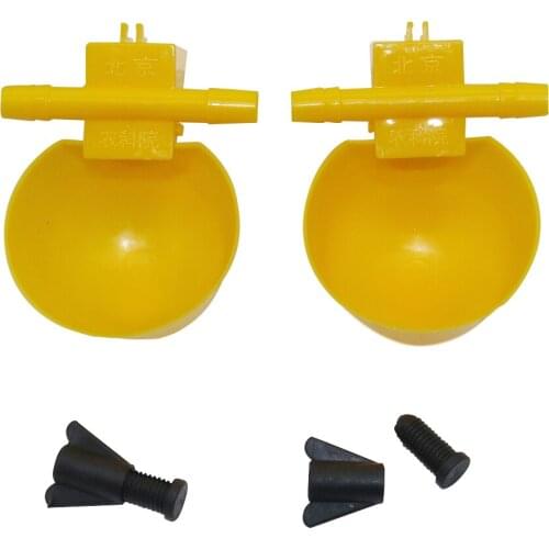 40 Pcs yellow Chicken Waterer Automatic Drinking Bowls for Chicken Coop Quail Poultry Chicken Fowl Drinker Farm Drinking cups