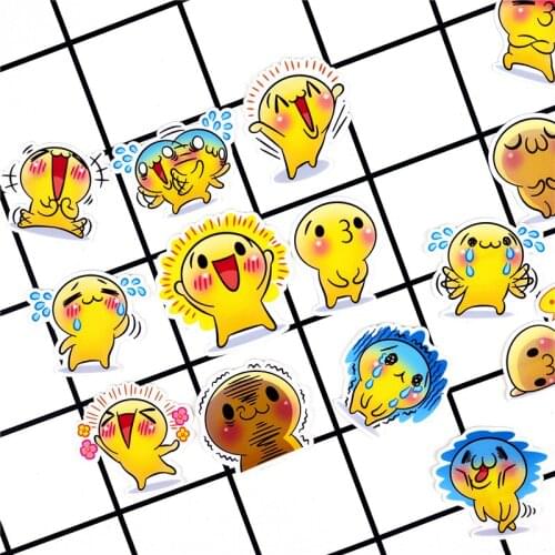 41pcs Cute expression face stickers for Car Styling Bike Motorcycle Phone Laptop Travel Luggage Cool Funny Sticker Bomb Decals