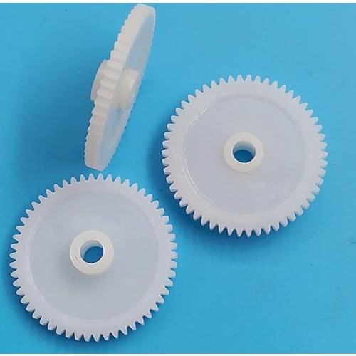 544A 0.5M 28MM Big Gear Modulus 0.5 54 Tooth 4mm Hole Plastic Gear Wheel Toy Accessories 10pcs/lot
