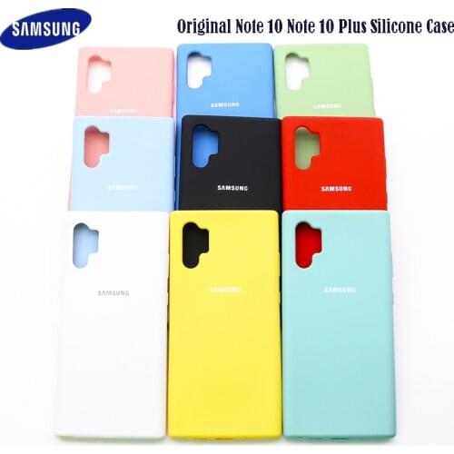 Note10 plus Case Original Samsung Galaxy note 10 Silky Silicone Cover High Quality Soft-Touch Back Protective Galaxy Note10 plus