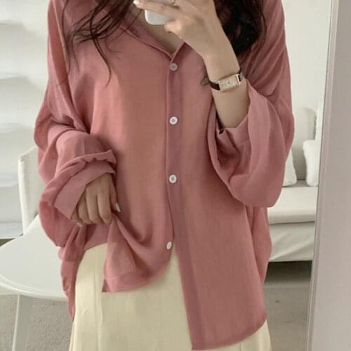 Cheap wholesale 2021 spring summer autumn new fashion casual ladies work women Blouse woman overshirt female OL BAt5228F