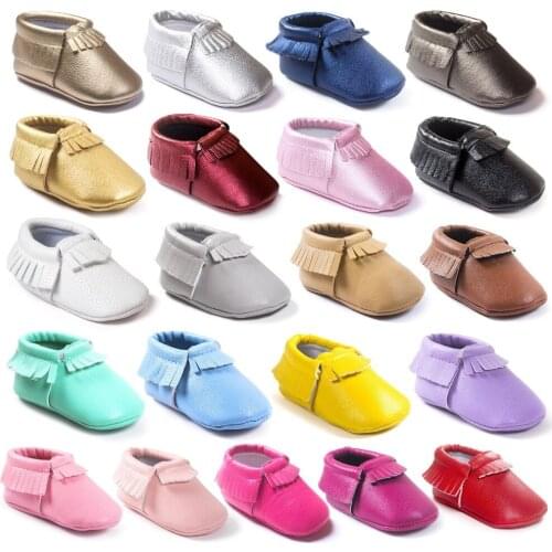 Infant PU leather Baby mocassins shoes girls boys First Walkers hot moccs Soft Bottom Fashion Tassels Newborn Shoes Bebe CX05C