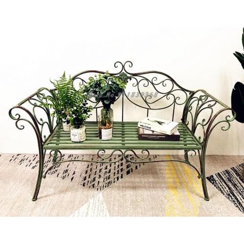 European style double chair garden chair iron chair outdoor leisure seat park bench bar chair garden chair park chair
