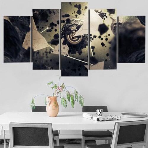 Art Wallpaper Frame Painting 5 Panel HD Print Psychedelic Space Home Decor Canvas Poster For Living Room Modern Decor