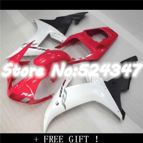 Fei-For YZFR1 2002 2003 red white 02-03 YZF1000 2002 2003 R1 YZF R1 02 03 YZF1000 02 03 ABS Fairing Set Plastic Kit