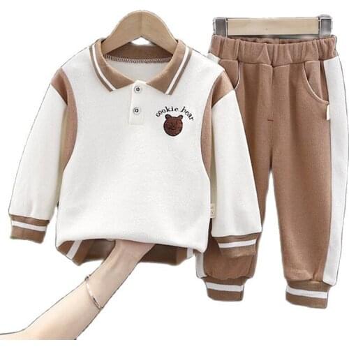 Baby Girls Boys Sets Spring Autumn 2021 New Fashion Casual Pullover +Long Pant Sports Suit 0-4y Kids Tracksuit Clothing Sets