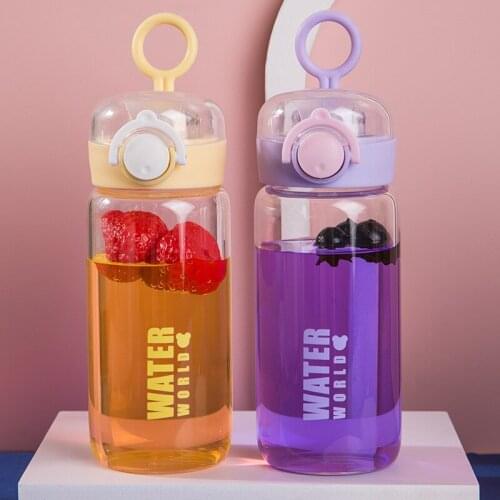 Cute Water Cup Modern Simple Handle Solid Color Student Glass Can Be Customized New Casual Cup With Lid Water Bottle