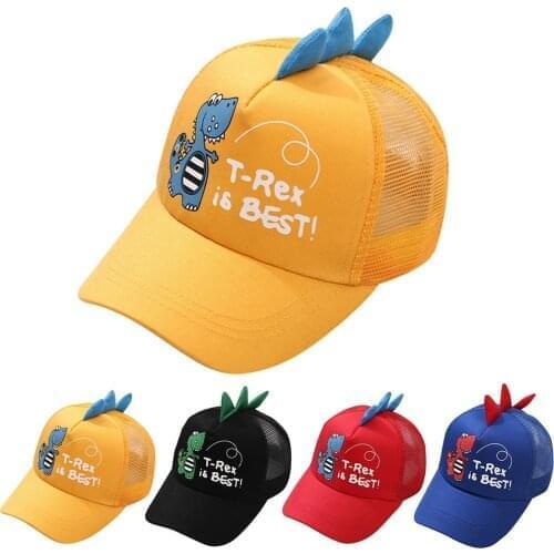 Fashion Baseball Cap Top Selling Kids Baby Boys Girls Dinosaur Embroidered Cap Peaked Hat Support Wholesale And Dropshipping