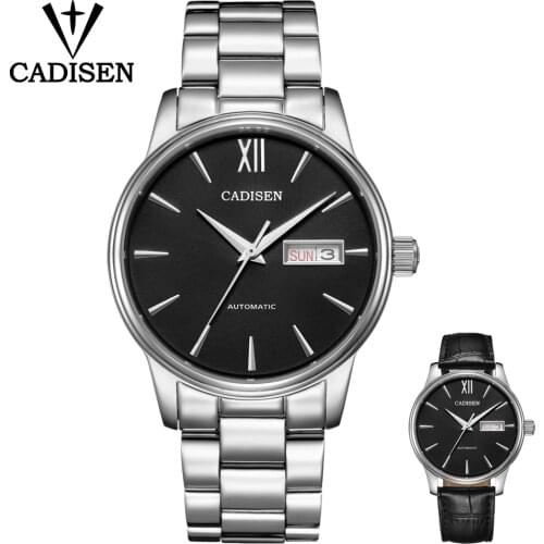 CADISEN Men Watch Set Automatic Mechanical Gift Belt NH36A Machine Core Date Fashione luxury Brand 5ATM Waterproof Clock