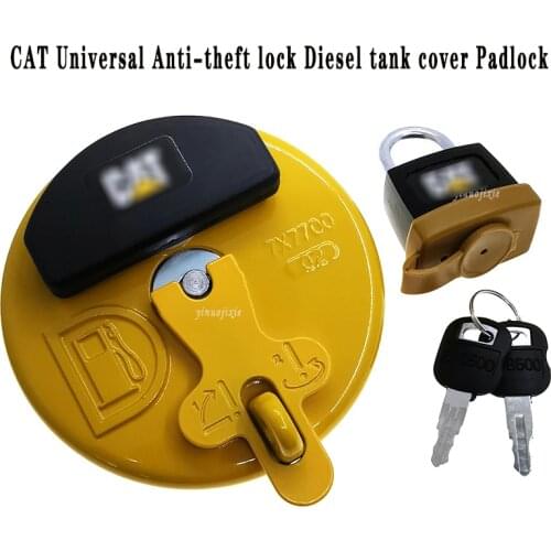 For CAT 320B 320C 320D 323D 325D 336 universal anti-theft lock diesel tank cover padlock excavator accessori