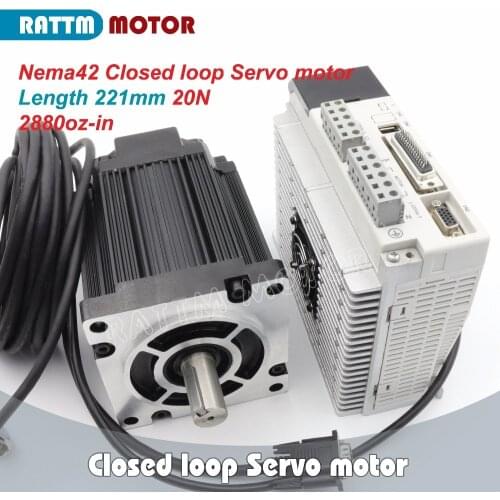 Nema42 Closed loop Servo motor 20N.m/2880oz-in 3-Phase 110 Hybrid stepper motor & 3 phase Step-servo Driver CNC Controller