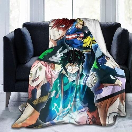 Anime Throw Blanket, Flannel Fleece Blanket, Ultra-Soft Lightweight Microfiber Plush Bed Blanket Queen Size for Bed, Sofa, Couch