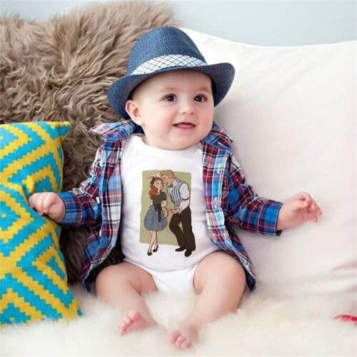 Kid Baby Girls Clothes Summer Short Sleeve Tops Vintage Baby Boys Girls 1pcs Outfits Fashion Clothing 0-24M Newborn Clothes