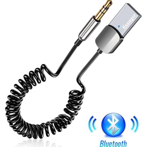 OLOEY Aux Bluetooth Adapter Dongle Cable For Car 3.5mm Jack Aux Bluetooth 5.0 4.2 4.0 Receiver Speaker Audio Music Transmitter