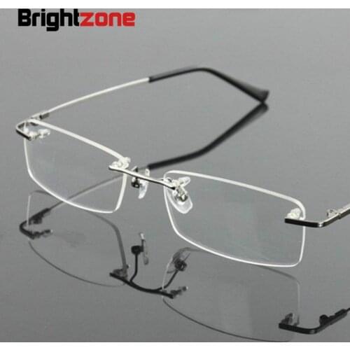 Rimless Titanium Alloy Flexible Optical Glasses Spectacle Frame Degree Point Eyeglasses Oculos De Grau Prescription Rx Glasses