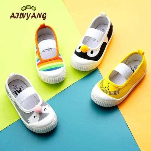 2019 New Spring Autumn Childrens Canvas Shoes Square Mouth Girls Princess Shoes Toddler Boys Slip-on Shoes